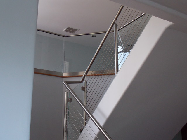Glass Hand Railing modern-treppen