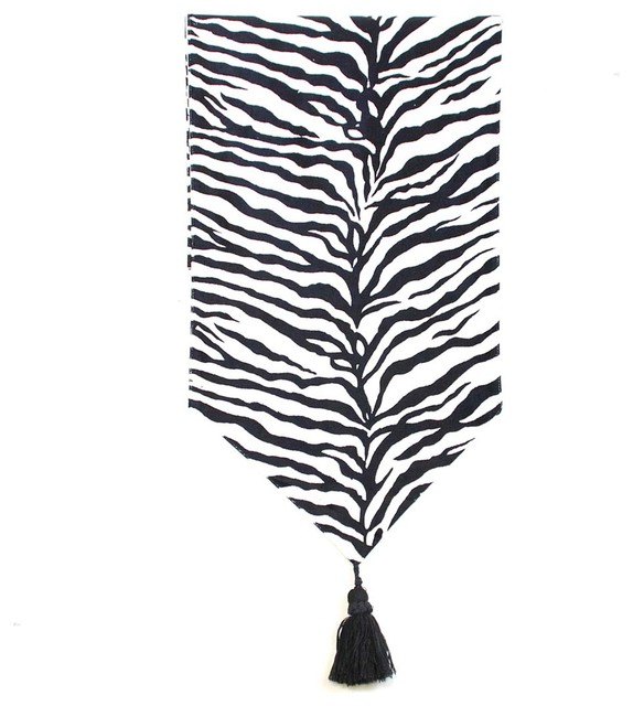 Zebra Print Table Runner Contemporary Table Runners by Jubilee