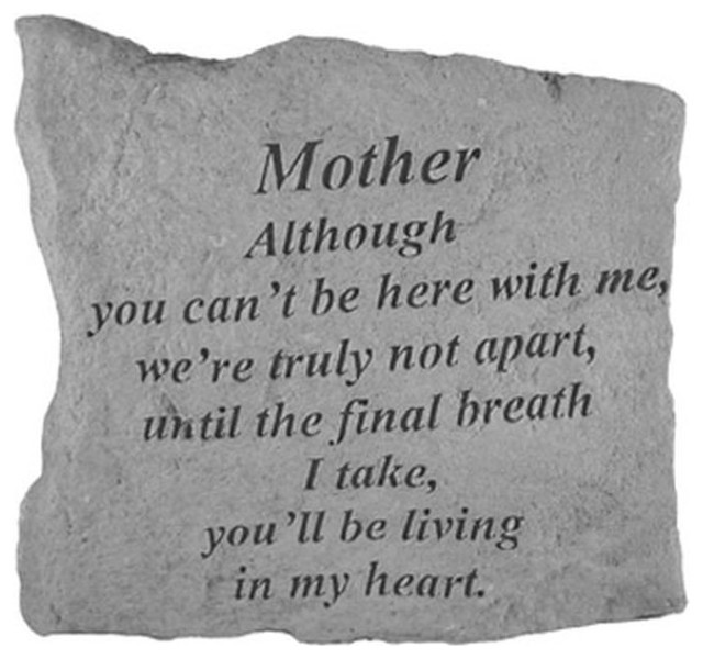 "Mother Although You Can't Be Here" Memorial Garden Stone Traditional