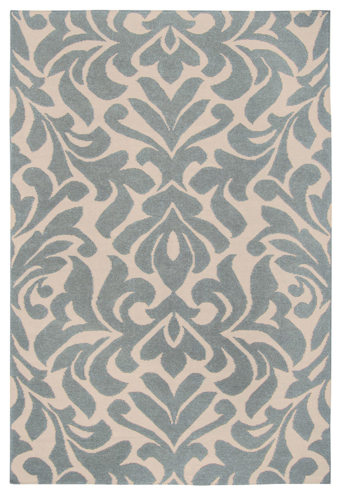 Candace Olson By Surya Genevieve Chinois Green Hand Woven Wool Rug