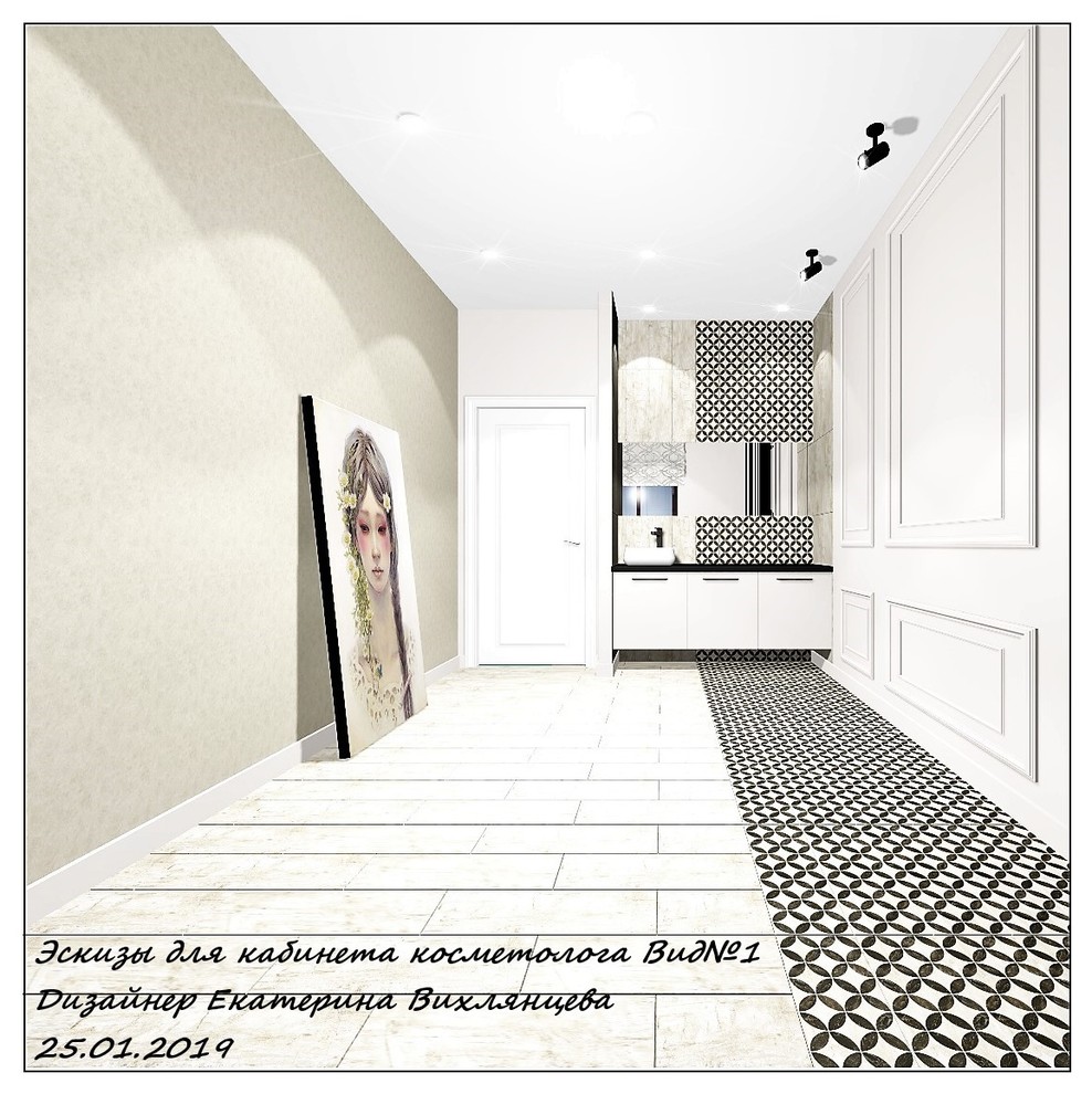 проект "ТАТУАЖНЫЙ САЛОН" кабинет №1