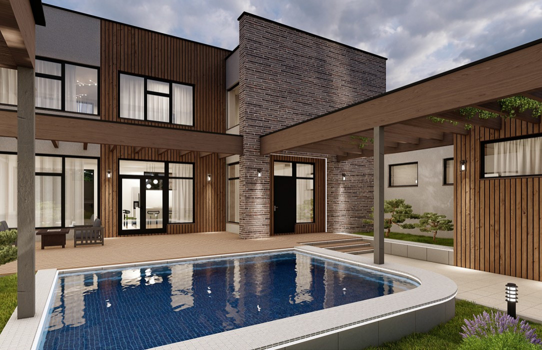 Rg1569 - Двухэтажный дом со спортзалом, кабинетом и бильярдной