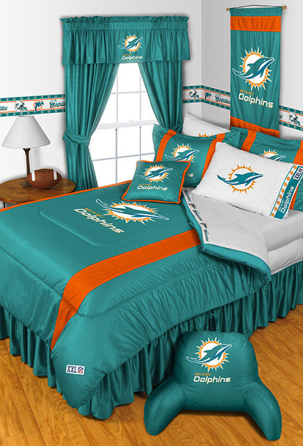 nfl miami dolphins bedding and room decorations - modern