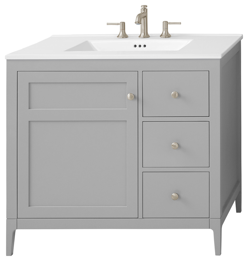 Ronbow Briella 36" Bathroom Vanity Set With Ceramic Sink Top, Empire