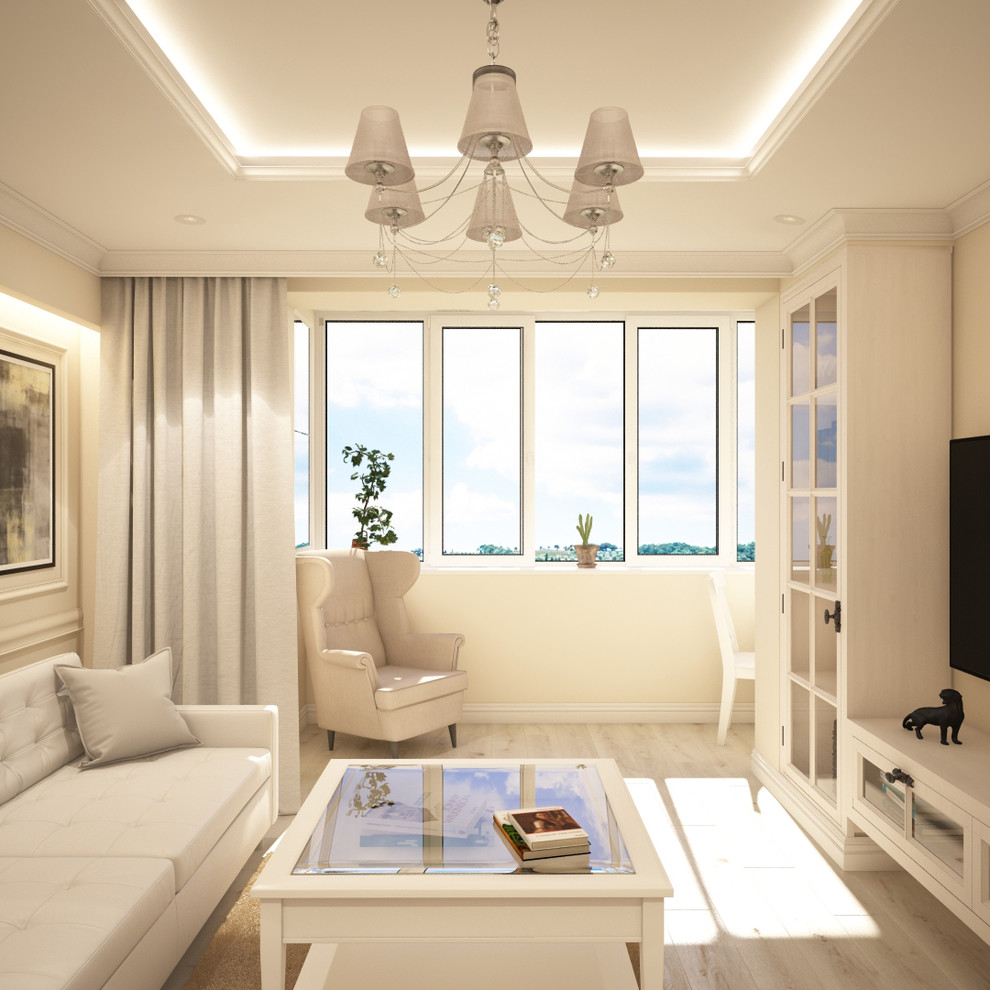 Бюджетный проект двухкомнатной квартиры в стиле неоклассика