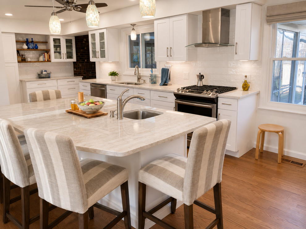 Jackson | White Shaker Kitchen & Formal Livingroom Open Concept