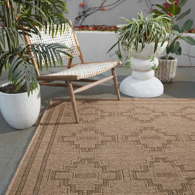 Vibe by Jaipur Living Adrar Indoor/Outdoor Tribal Brown/Black Area Rug ...