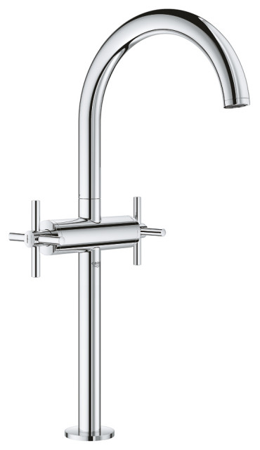 Grohe Atrio Bathroom Deck Mount Vessel Faucet Kit Cross Handles