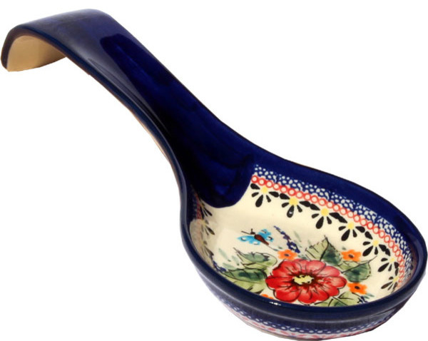 Polish Pottery Spoon Rest, Pattern Number: 149 Art