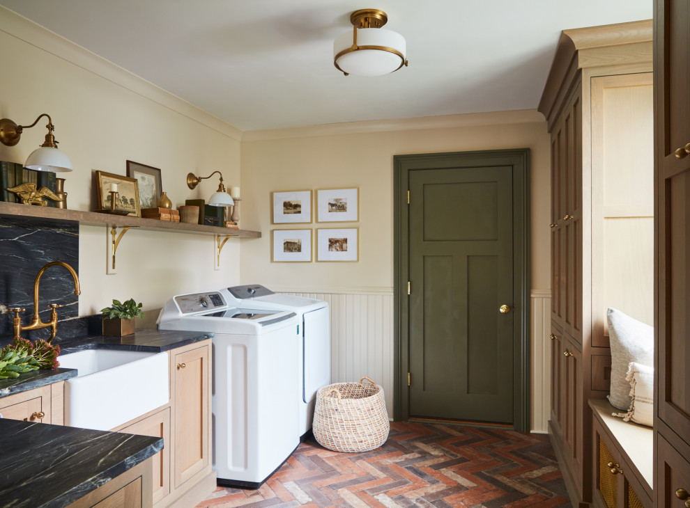 Warm & Cozy Mudroom/Laundry - French Country - Laundry Room - New York ...