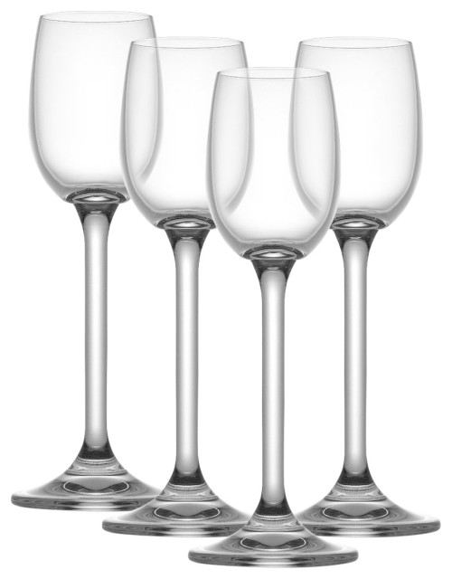 Saga Crystal Liquor Glasses 1.5 oz, Set of 4