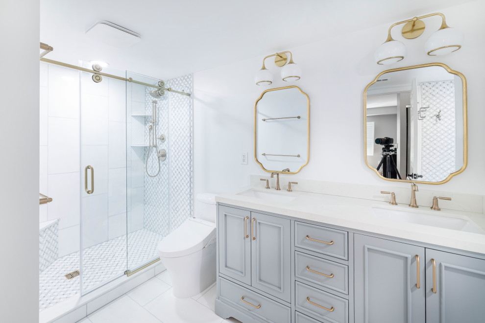 Transitional Primary Bathroom Remodeling in Old Town Alexandria VA ...