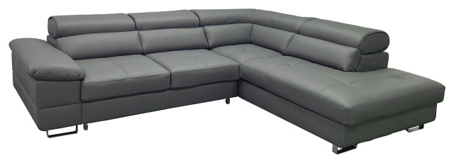 Costa Leather Sectional Sleeper Sofa - Contemporary - Sleeper Sofas - by  MAXIMAHOUSE | Houzz