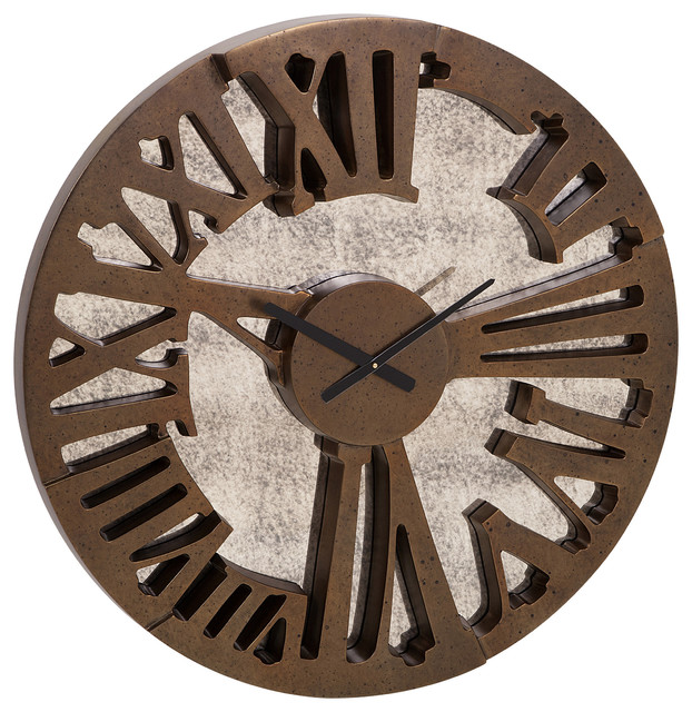 Mirror Wall Clock beautiful beth kushnick antique mirror wall clock - transitional Mirror Wall Clock beautiful beth kushnick antique mirror wall clock - transitional
