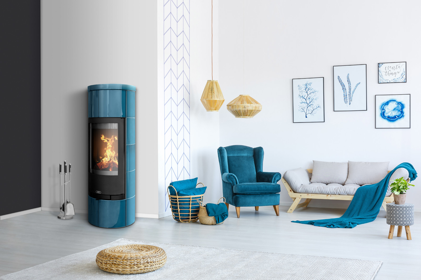 Печь Kastilie в интерьере