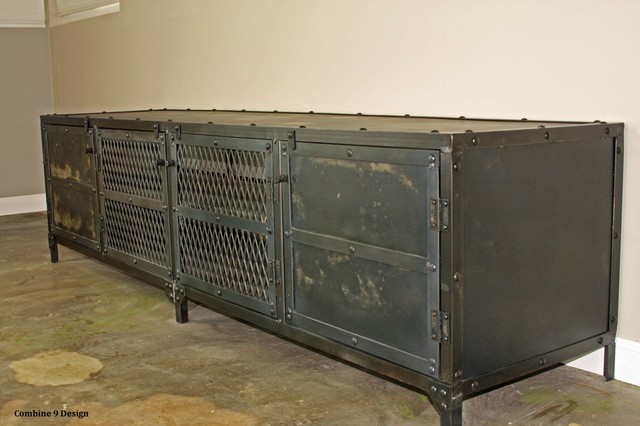 vintage industrial media console/ credenza minimalist, urban, loft vintage industrial media console/ credenza minimalist, urban, loft
