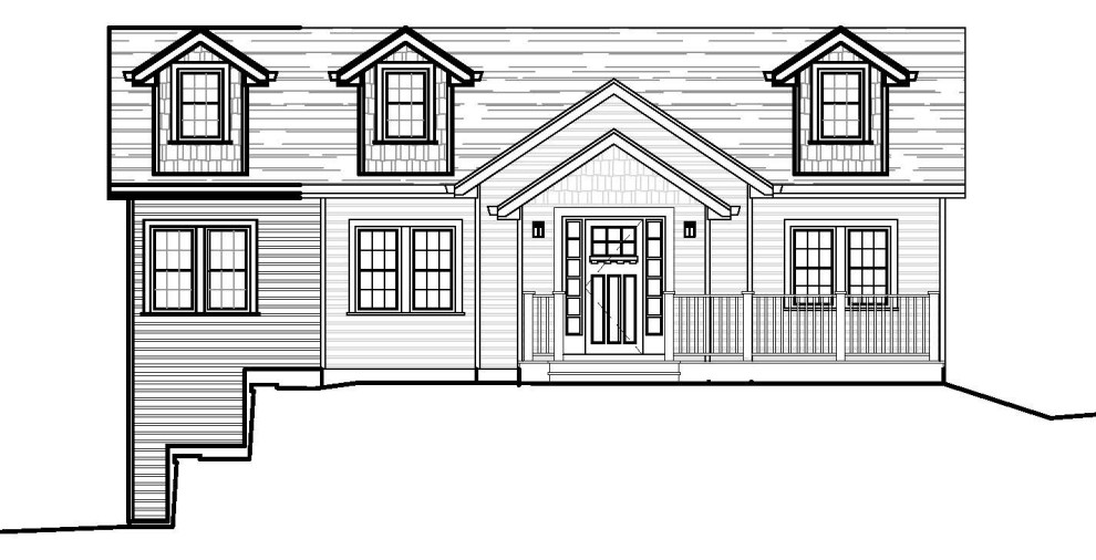 Lake Cottage Lift - Front Elevation