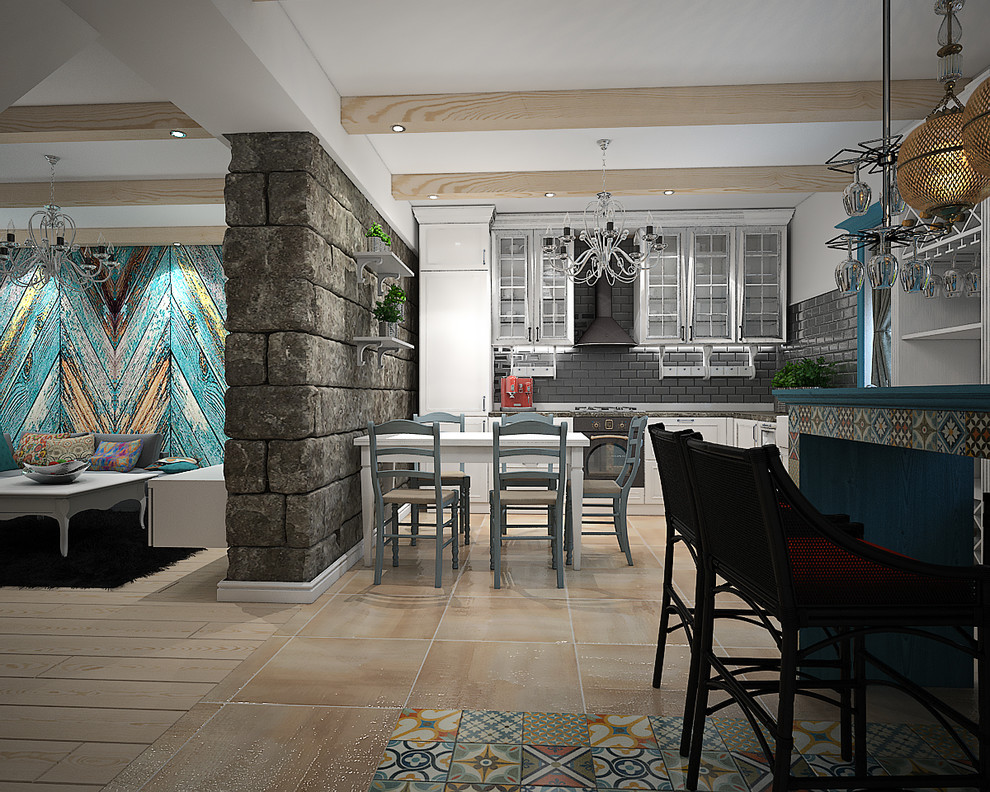 Таунхаус. Общая площадь 120 м2. Стиль Фьюжн.