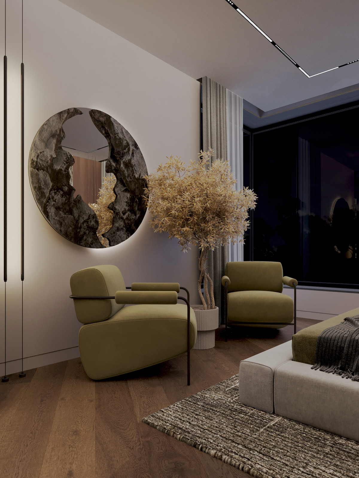 Загорожный Дом Мастер спальня