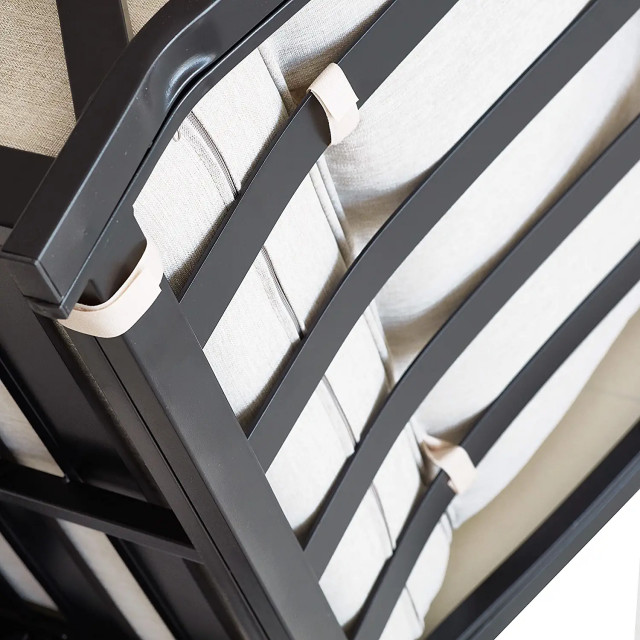 Outdoor Lounge Chair, Cushioned Seat With Motion Spring Function ...