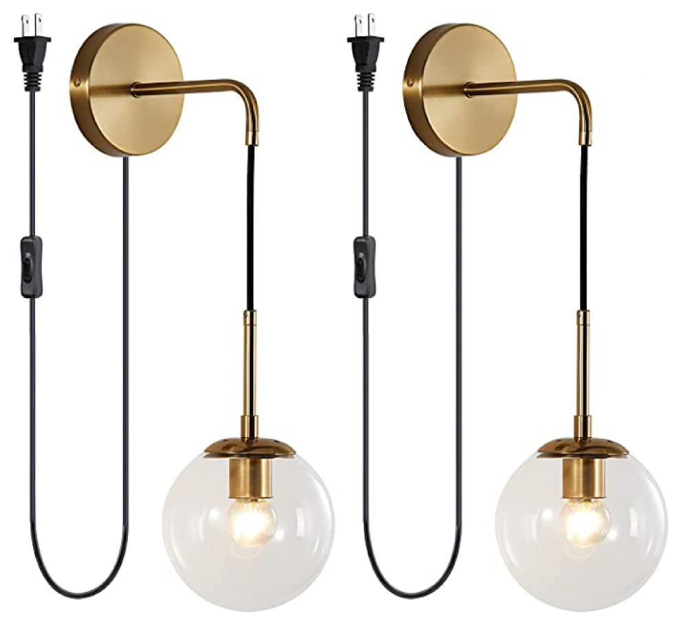 1-Light modern switch Metal indoor fixtures Clear modern light switch ...