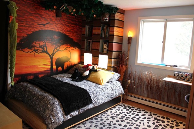 african theme kid bedroom - eclectic - kids - boston -chic redesign