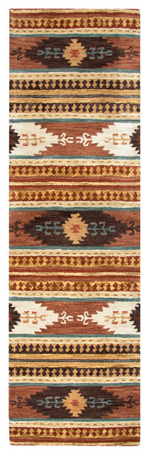 Southwest SU8156 Multi-Colored Southwest/Tribal Area Rug, Runner 2'6"x10'