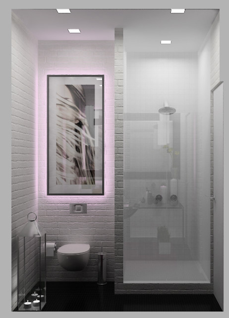 3D проект 1а комнатная квартира "Химки"