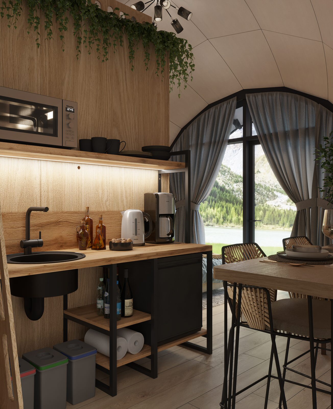 Купольные домики, интерьер отеля