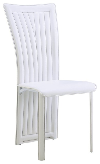 Global Furniture - Leatherette Dining Chair in White (Set of 2) - D1513DC-WH