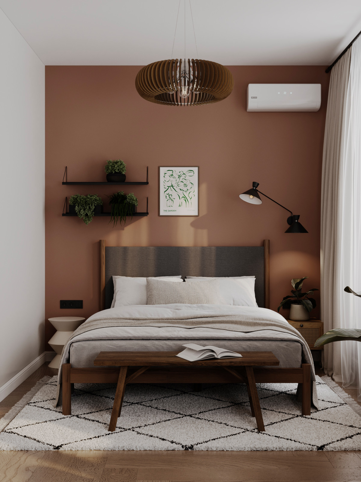 Светлый интерьер с цветовыми акцентами в ЖК Level Стрешнево