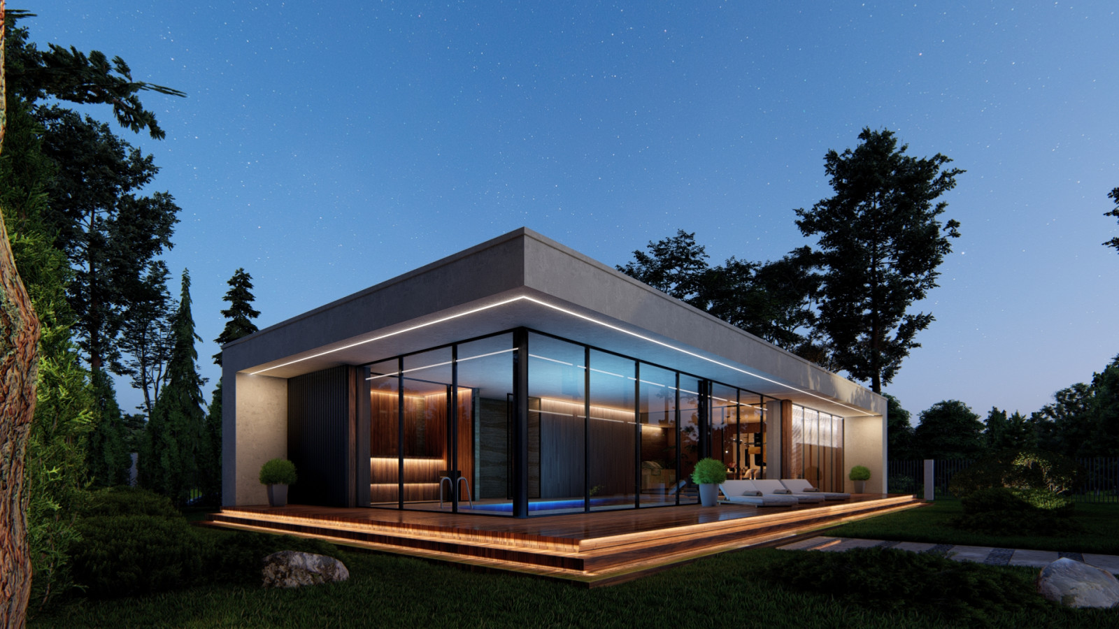 Современный загородный дом с СПА комплексом