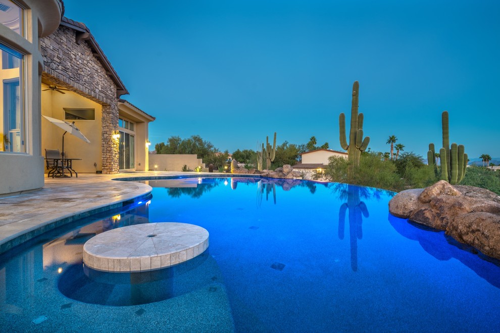 This is an example of a large backyard garden in Phoenix.