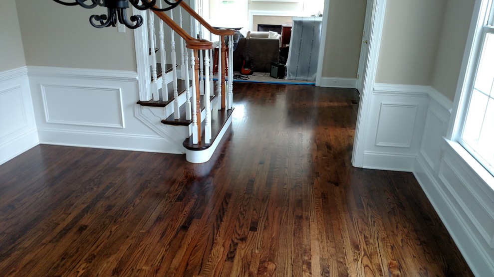 Red Oak Hardwood Flooring With Medium Brown Stain Philadelphia