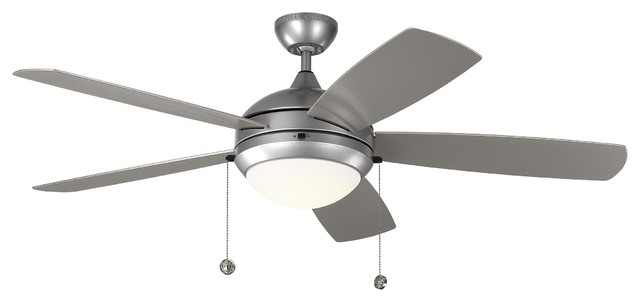 Monte Carlo 52 Discus Outdoor Painted Brushed Steel Ceiling Fan
