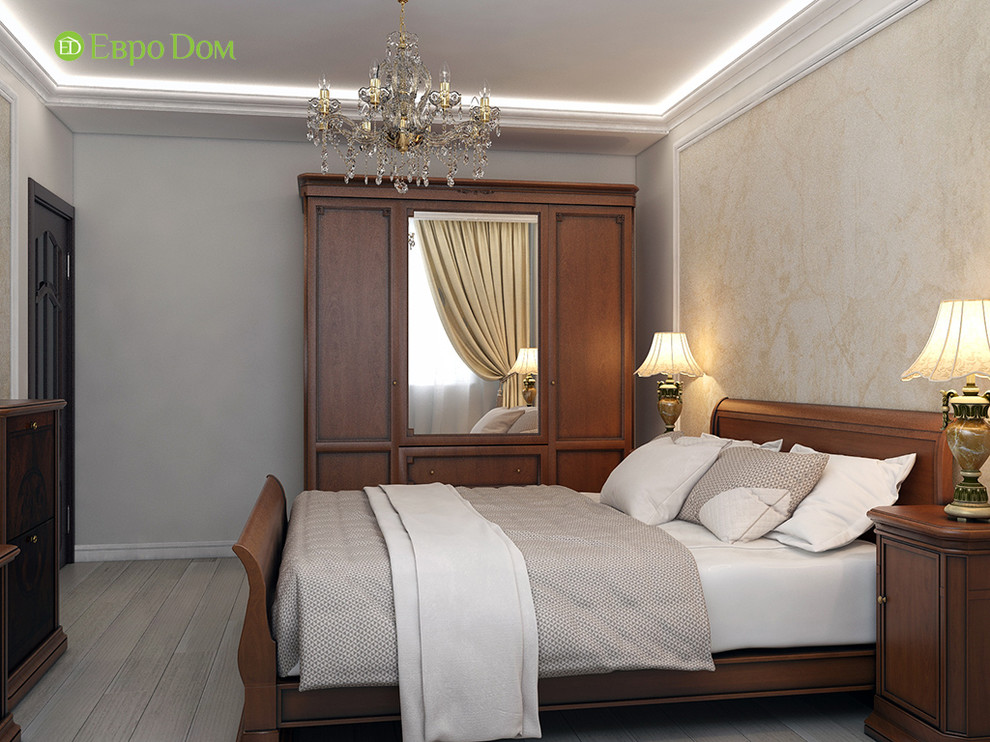 Дизайн двухкомнатной квартиры 52 кв. м в стиле неоклассика