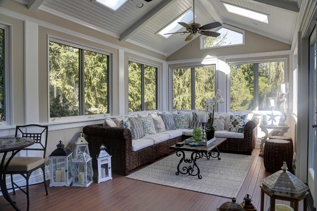 Sun Room Addition nyklassisk-uterum