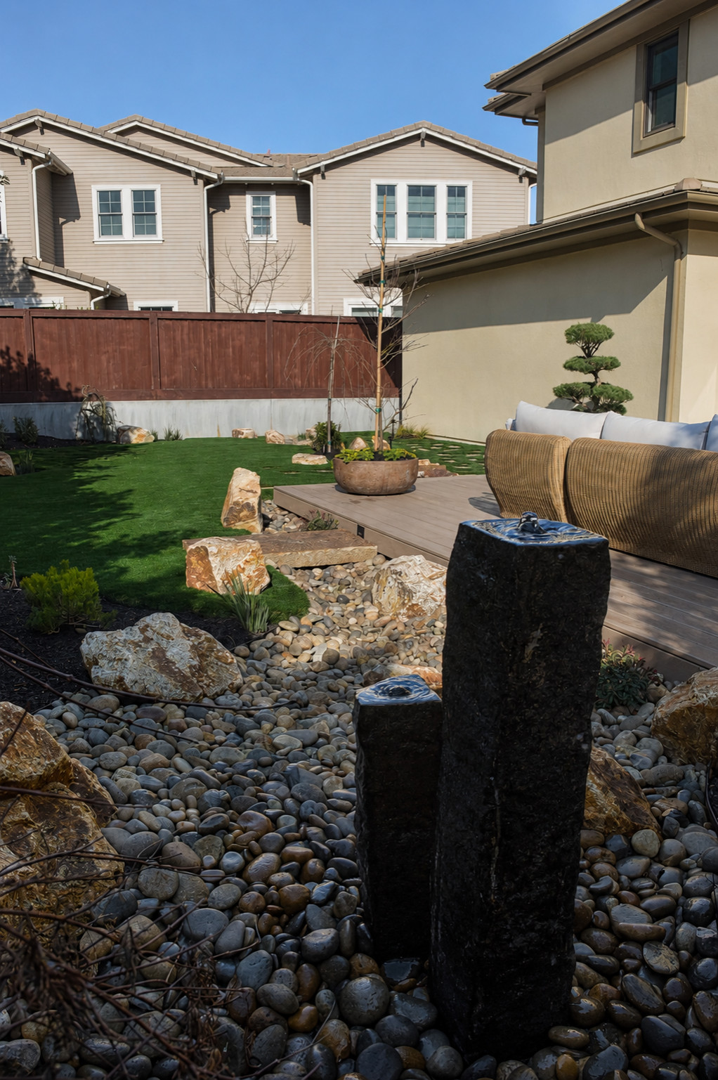 Modern Asian Inspired Backyard in Palo Alto