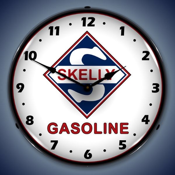Skelly Gas Lighted Wall Clock 14 x 14 Inches