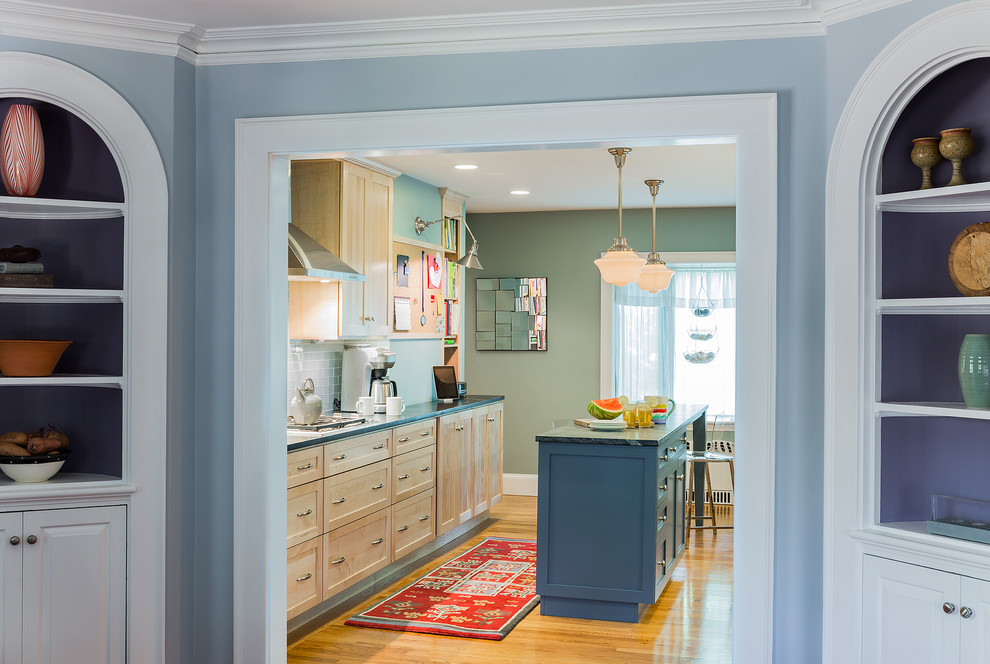 Inspiration for a transitional kitchen remodel in Boston