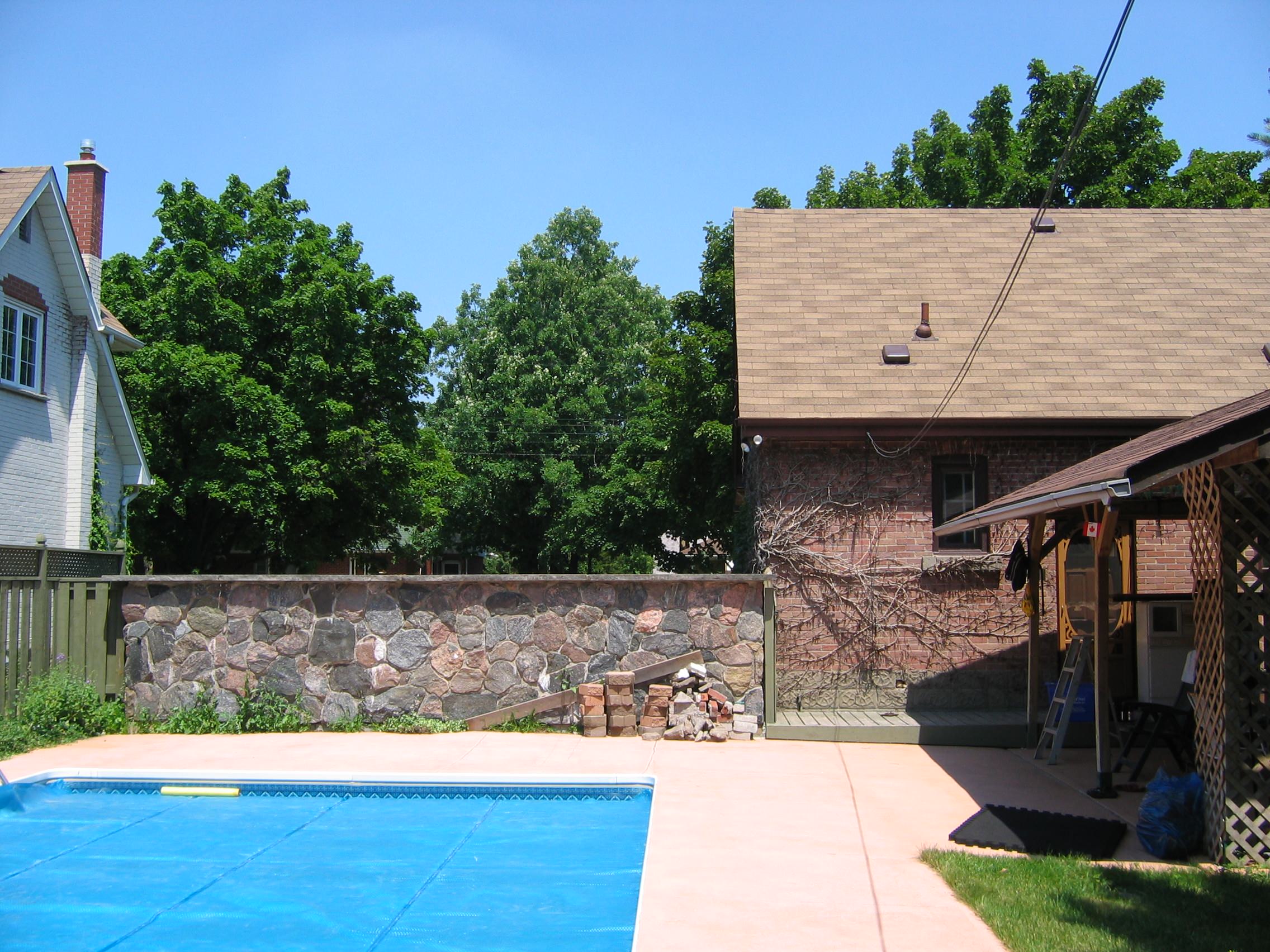 Original rear before addition