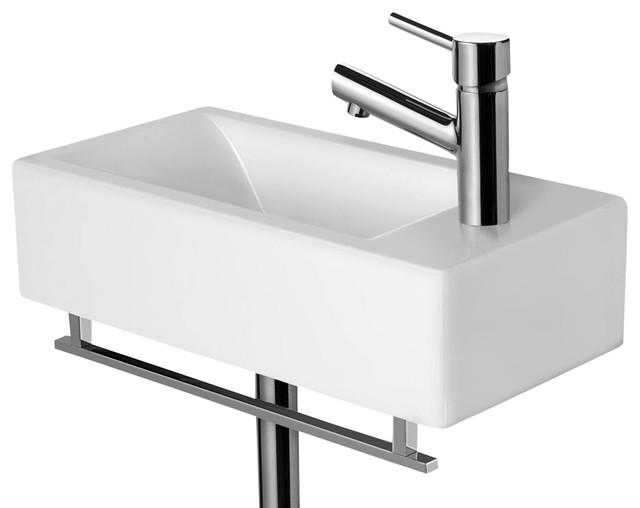 Alfi Brand Ab108 Small Modern Rectangular Wall Mounted Bathroom Sink Alfi Brand Ab108 Small Modern Rectangular Wall Mounted Bathroom Sink