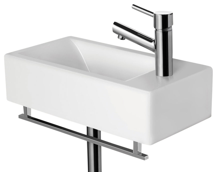 Alfi Brand Ab108 Small Modern Rectangular Wall Mounted Bathroom Sink Contemporary Sinks By Blue Bath - Rectangular Porcelain Wall Mount Sink Alfi Brand Ab108 Small Modern Rectangular Wall Mounted Bathroom Sink Contemporary Sinks By Blue Bath - Rectangular Porcelain Wall Mount Sink