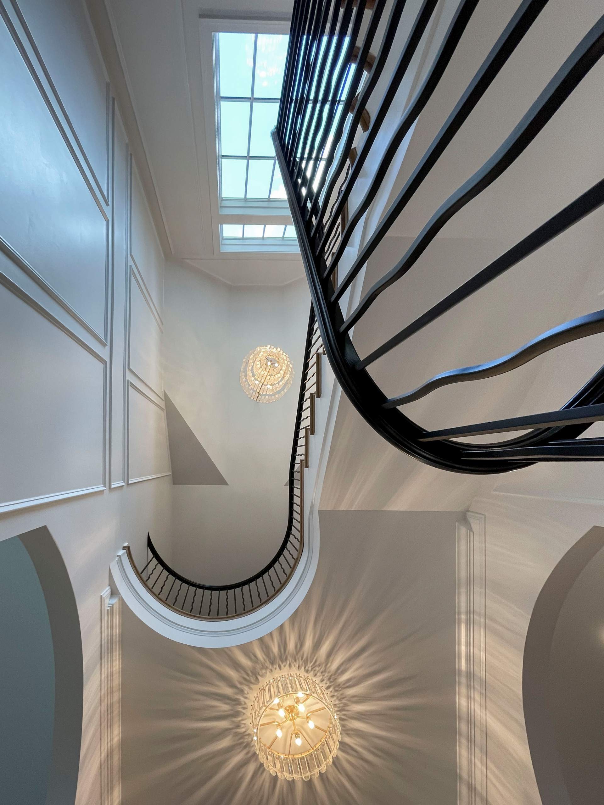 106_Modern Balustrade System Meets Traditional Winding Stairs, Aldie VA  20105