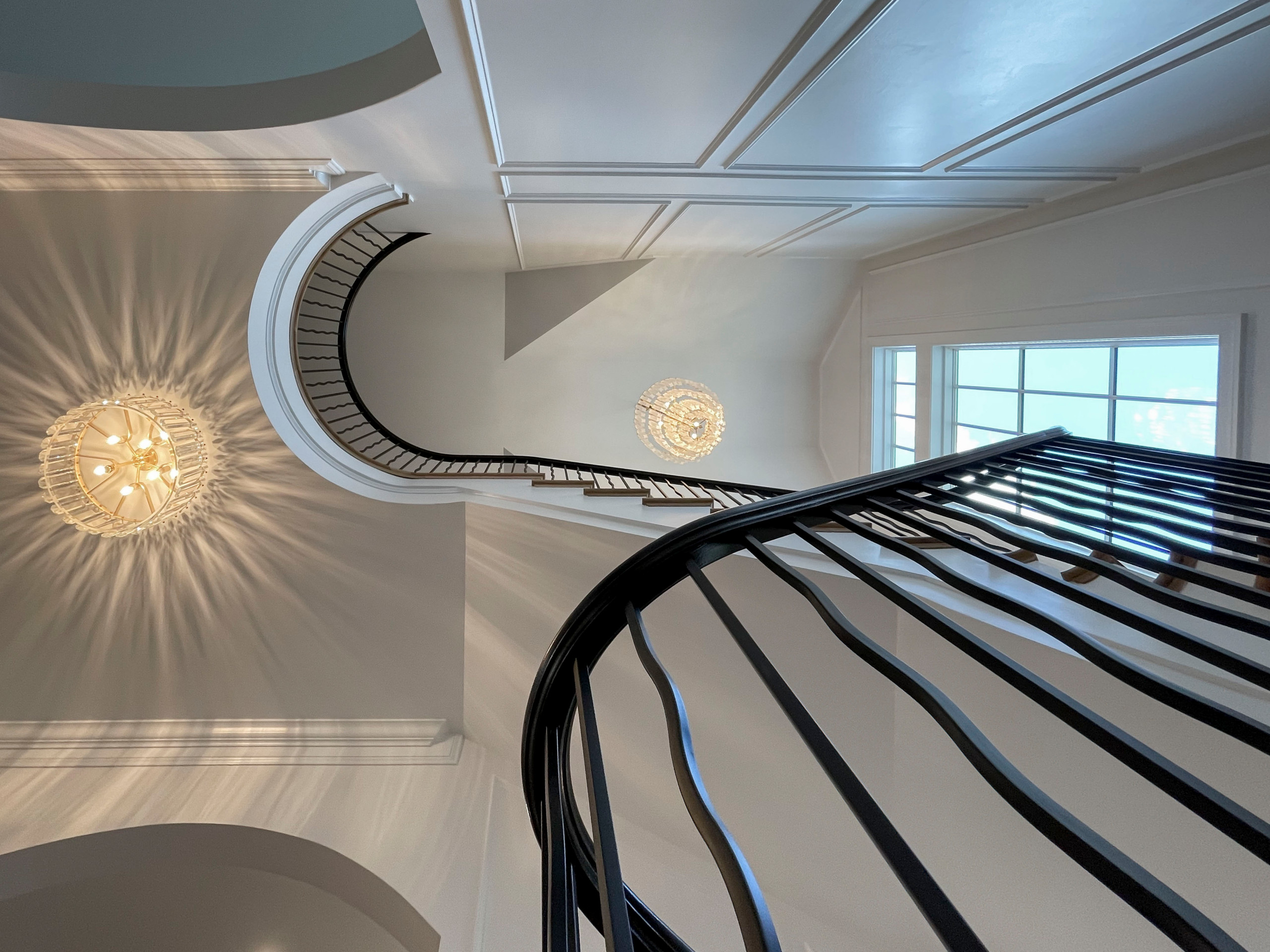 106_Modern Balustrade System Meets Traditional Winding Stairs, Aldie VA  20105