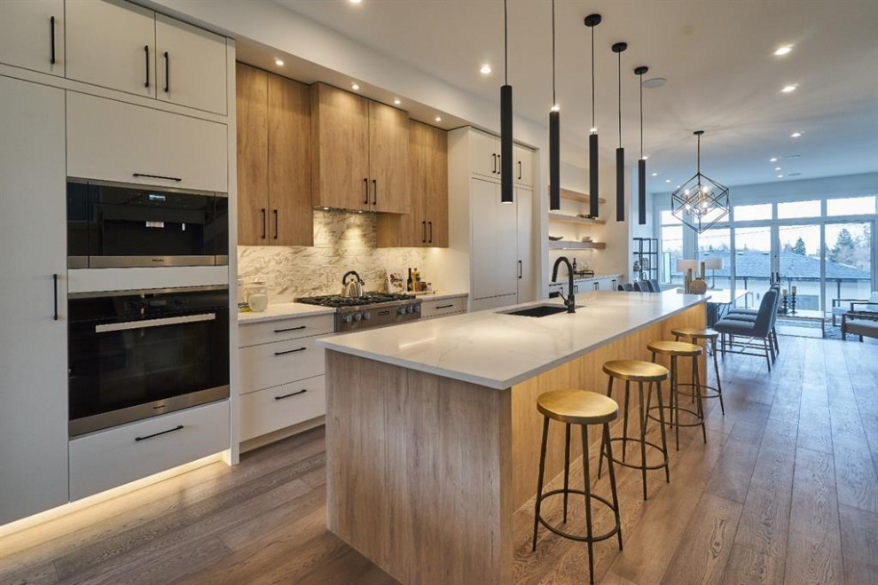 Inspiration for a modern kitchen remodel in Calgary