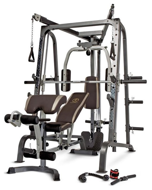 Deluxe Smith Cage Contemporary Home Gym Equipment by Marcy