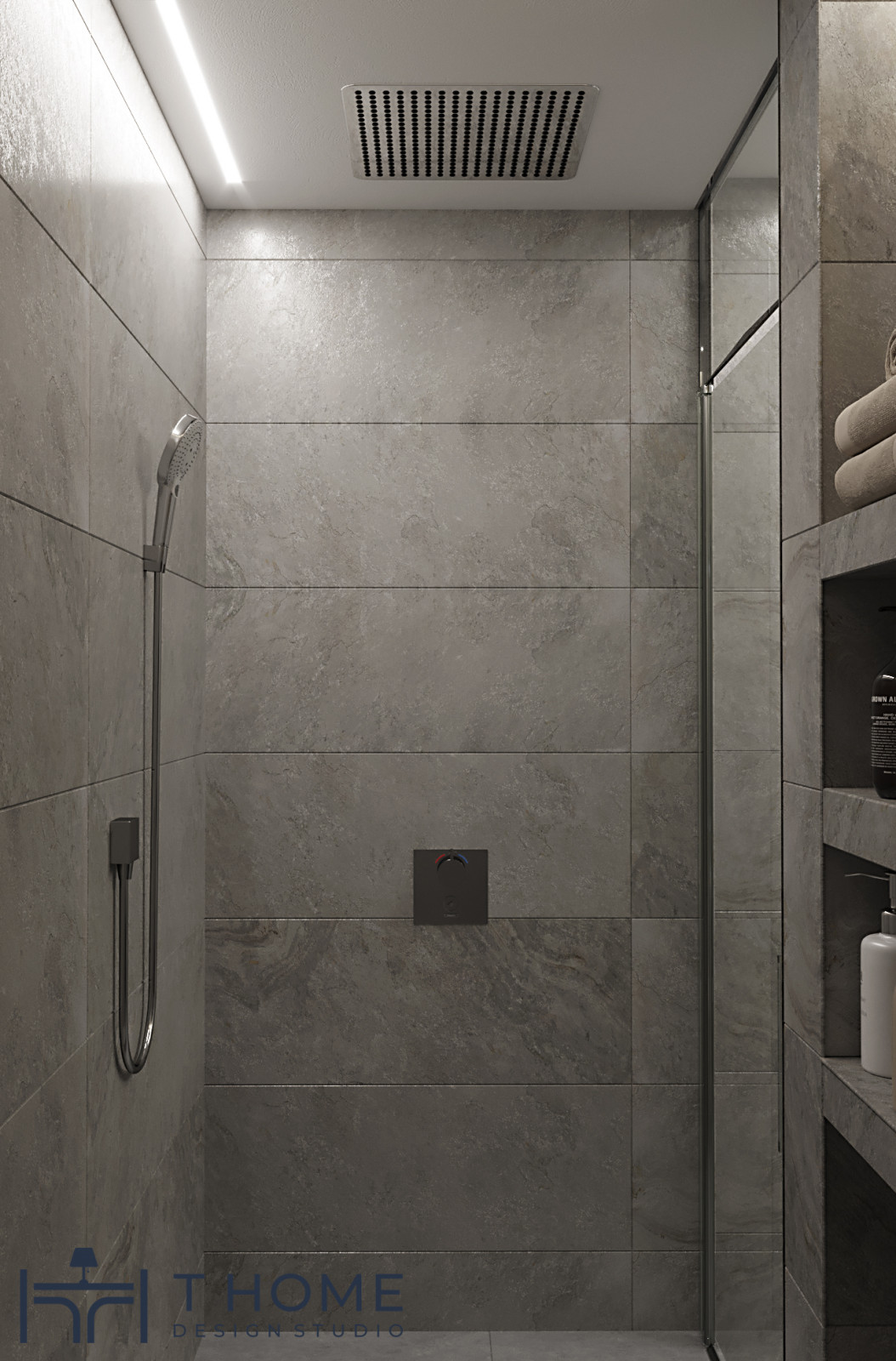 ЗОНА ДУША В ВАННОЙ ПРИ СПАЛЬНЕ