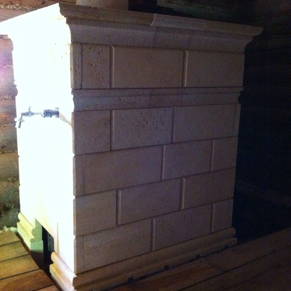 Облицовка банной печи