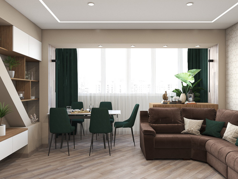 Кухня-гостиная в ЖК Алые Паруса